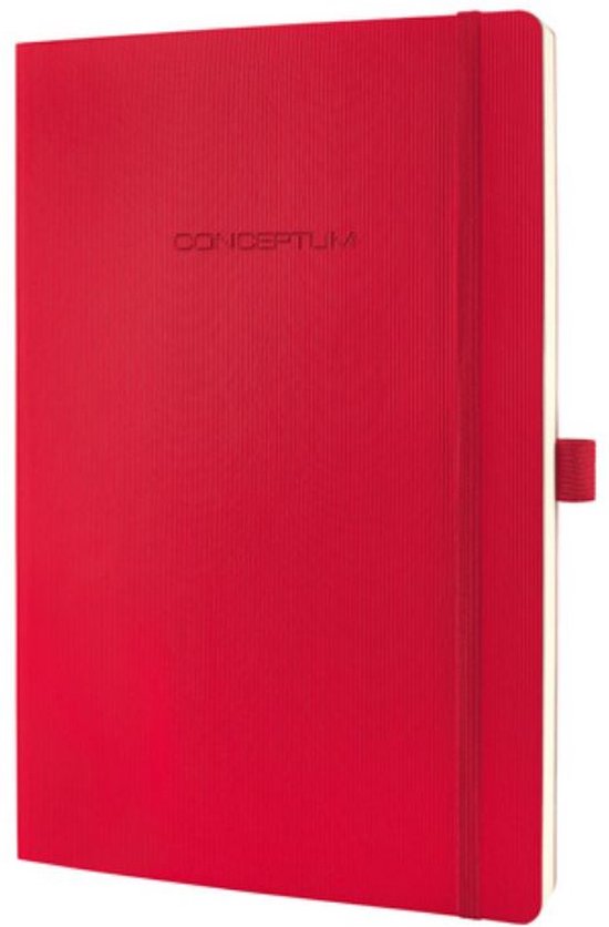 Sigel notitieboek - Conceptum Pure - A5 - softcover - rood - 194 pagina's - 80 grams - ruit - SI-CO324