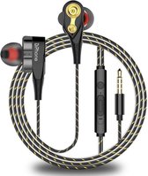 DrPhone HiFi2 Pro – 3.5mm Oortjes - Dual Dynamische Drivers - In-Ear Oordopjes - Hifi – Oortelefoon - Zwart