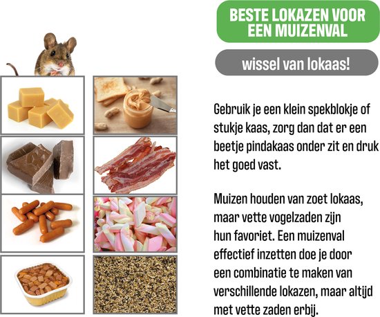 Forgoods Muizenval - Diervriendelijke Muizenval Voor Binnen en Buiten - Rattenval - Met Schoonmaakborstel - Model 2023