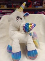 Supermooie en superzachte unicorn - groot formaat - 60 cm - kleur is wit, en staande