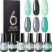 Rosalind® Gellak set - 6 kleuren - Gel nagellak set - Gellak set - 7ml per flesje - Gift set - Nagellak geschenkset