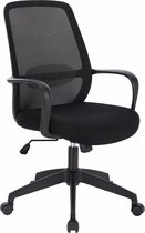 Kamyra® Ergonomische Bureaustoel - Verrijdbaar & In Hoogte Verstelbaar - Voor Kinderen & Volwassenen - Bureaustoelen/Stoel - Zwart