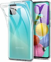 Star XL Hoesje Geschikt voor Samsung A71 Hoesje Transparant - Geschikt voor Samsung Galaxy A71 Siliconen Hoesje Doorzichtig - Geschikt voor Samsung A71 Siliconen Hoesje Transparant - Back Cover – Clear