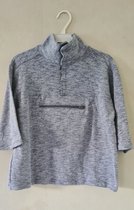 Trui gemêleerd - sweater - shirt met lange mouwen - jongens - grijs/blauw - maat 104