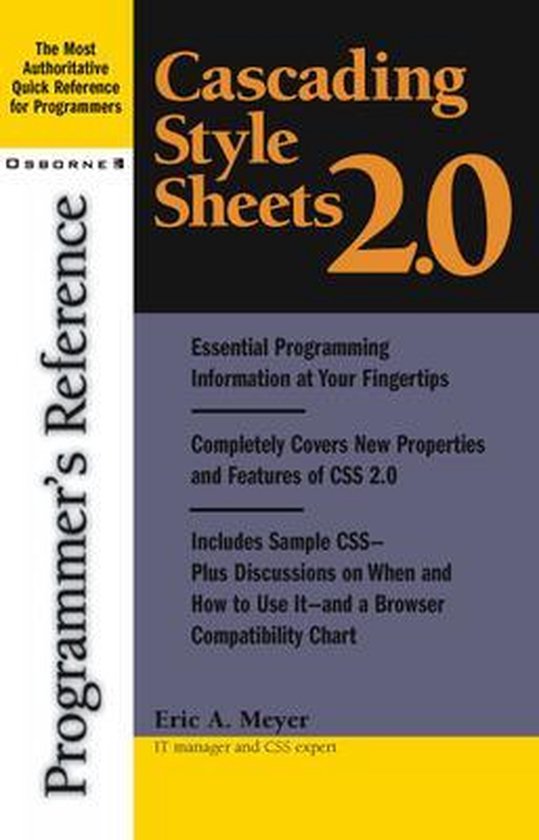 Cascading Style Sheets 2.0 Programmer'S Reference - cover