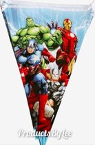 Avengers slinger -2,3 meter - Feestdecoratie - 10 vlaggen - Kinderfeestje Decoratie