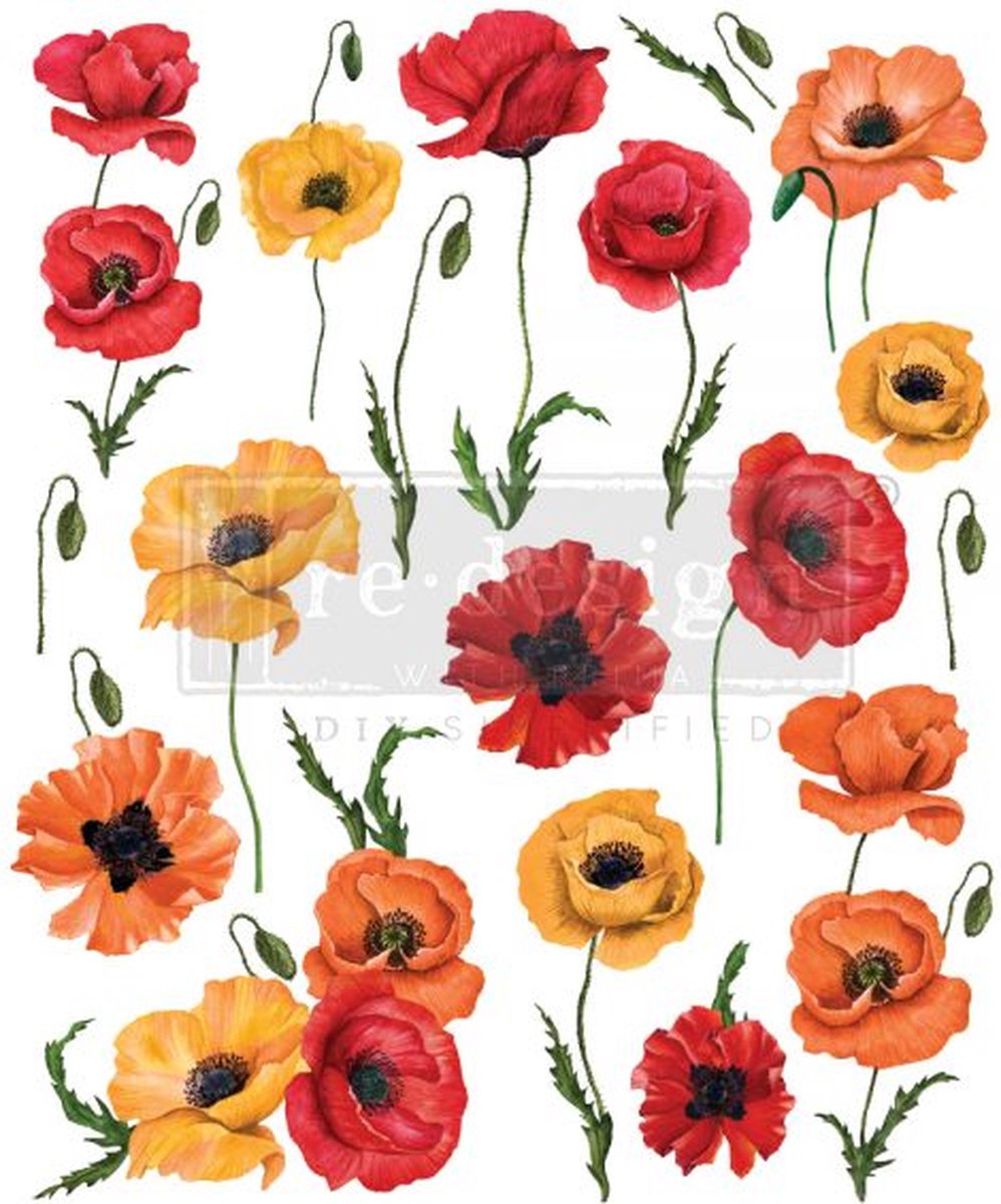 Redesign -Decoratie transfer - Poppy Gardens
