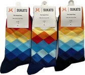 Sukats® The Casual Ones | 3 Paar | Maat 38-44 | Halloween Sokken | One-Size | Unisex | Set B | Happy Fun Colorful Socks | Vrolijke Sokken