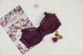 Misstyle - Beha - Dichte gedupliceerde cup met beugels.  - Aubergine - Maat  85C