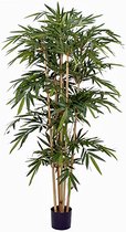 Kunstplant Bamboe Groen - H 180cm - Kunststof pot - Mica Decorations
