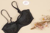 Misstyle - Beha - Dichte gedupliceerde cup met beugels.  - Zwart - Maat  80C