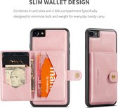 Apple iPhone 8 Lederen Telefoonhoesje | iPhone 7 | iPhone SE2020 | Back Cover | Pasjeshouder | Roze