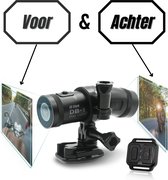 DB-1 Action Cam - Dashcam Voor & Achter - Motor Helm Camera - Full HD 1920 x 1080P - 30 FPS - Met WiFi & Mobiele APP - Waterdicht IP65 - Inclusief 32GB MicroSD - Verkeersveiligheid - Wielrennen - Fietsen - Nieuw Model 2022