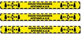 houd afstand sticker - vloersticker - lang - 70 x 7cm - corona stickers - waarschuwingsstickers - antislip - covid-19-sticker