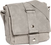 Mustang®  "Judea" - Canvas - Crossbodytas - Schoudertas - Damestas  - PU Flapover - Grijs