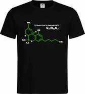 Toxicus Heren T-Shirt THC Molecule groen XL