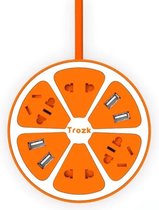 Trozk Universeel USB laadstation en stekkerdoos Citrus oranje