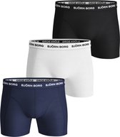 Bjorn Borg Heren Boxershorts - 3-pack - Blauw/Wit/Zwart - Maat M