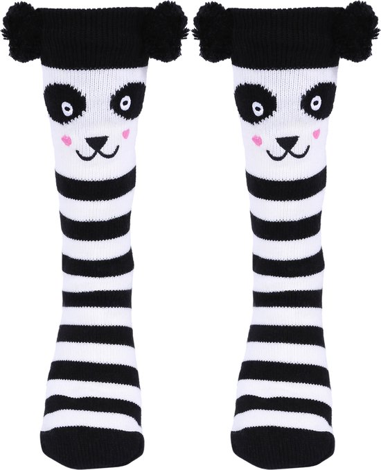 Panda warme antislip sokken