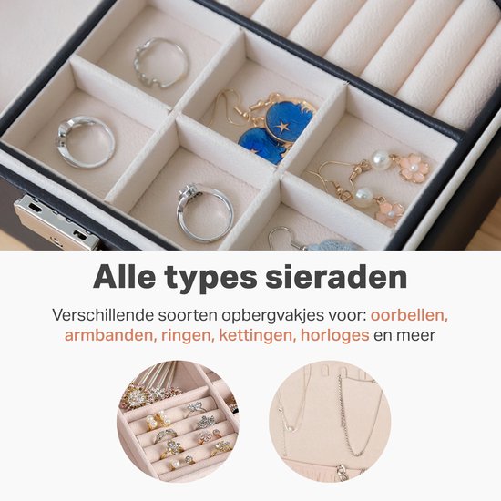 Vivid Green Sieradendoos - Sieradendozen - Sieraden Opbergers - Juwelendoos - Sieraden doosje Meisje - Doos - Organizer - Meisjes/Dames