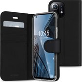 Accezz Hoesje Geschikt voor Xiaomi Mi 11 Hoesje Met Pasjeshouder - Accezz Wallet Softcase Bookcase - Zwart