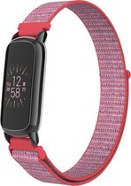 SmartphoneClip® Nylon loop Fitbit Bandje Roze geschikt voor Fitbit Luxe