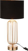 J-Line Lamp Tralies Met/Tex Goud/Zwart Small