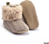 Baby's eerste stapjes laarzen, warme sneeuwlaarzen, peutermeisje gehaakte gebreide wollen schoenen