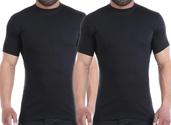 Embrator 2-stuks mannen T-shirt zwart maat 4XL