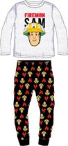 Brandweerman Sam pyjama - maat 104 - Fireman Sam pyjamaset - grijs / zwart
