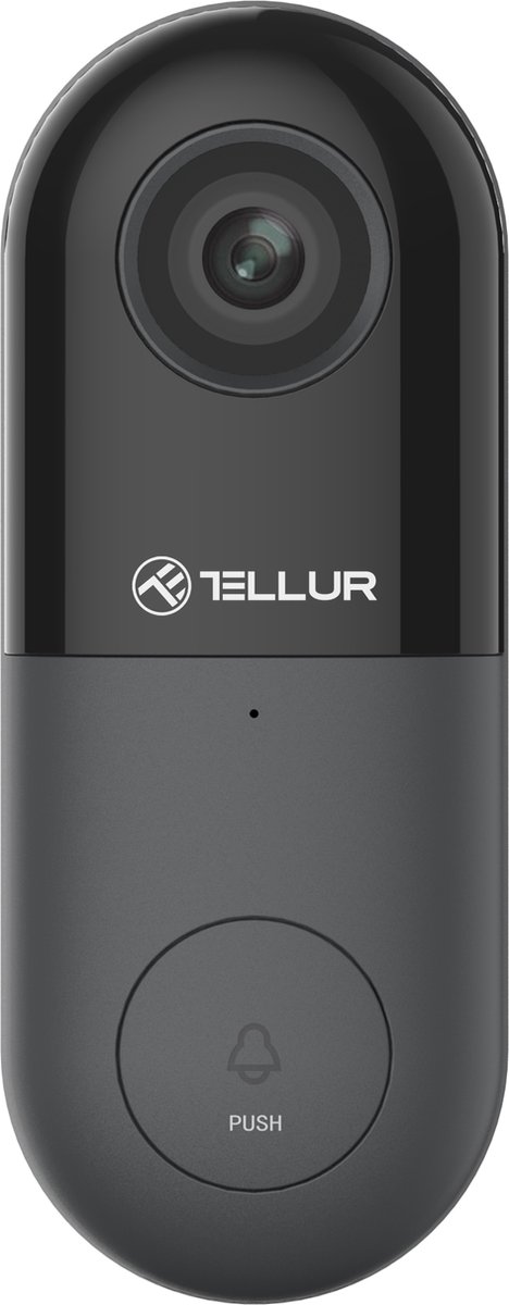 Tellur Smart WiFi Video Deurbel met Bewegingssensor - Zwart