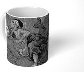 Mok - Il buon Samaritano - Vincent van Gogh - Zwart - Wit - 350 ML - Beker