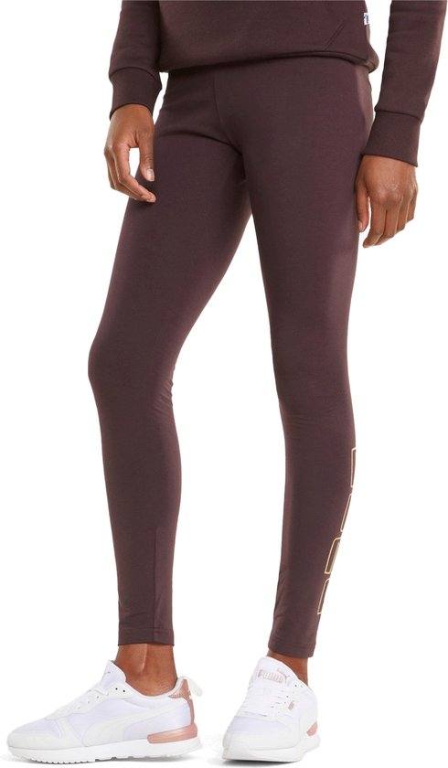 Puma Holiday Legging  Sportlegging - Maat XS  - Vrouwen - bordeaux rood/goud