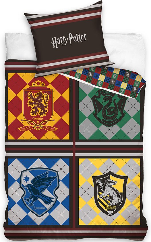 Harry Potter Dekbedovertrek School - Eenpersoons - 140  x 200 cm - Katoen