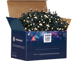 Springos Kerstverlichting - Binnen & Buiten - 50 m - 1000 LED - Warm Wit