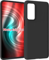Motorola Moto Edge 20 Hoesje - Zwart Siliconen Case