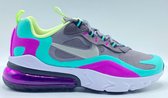 Nike Air Max 270 React - Grijs, Paars, Wit, Lichtblauw - Maat 37.5