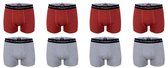 Kappa - Katoenen Boxershorts 8PACK - 4x Grijs & 4x Rood - M