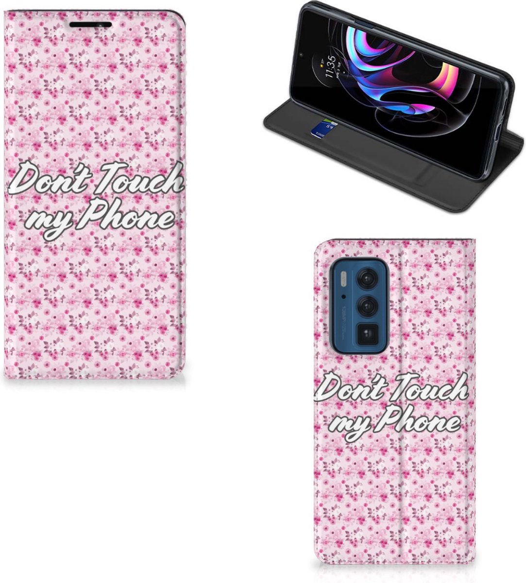 Motorola Edge 20 Pro Design Case Flowers Pink DTMP