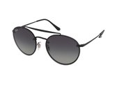 Ray-Ban RayBan Blaze Round Double Bridge zonnebril - zwart montuur met grijze gradiënt lenzen - 54 mm - RB3614N 148/11 54-18