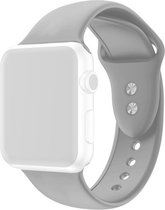 By Qubix Siliconen sportbandje - Grijs - Dubbele druksluiting - Geschikt voor Apple Watch 42mm - 44mm - 45mm - Ultra - 49mm - Compatible Apple watch
