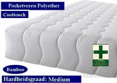 Aloe Vera - Caravan - Medical Logeermatras - Polyetherschuim SG30 Pocket Cooltouch  25 CM - Gemiddeld ligcomfort - 80x180/25