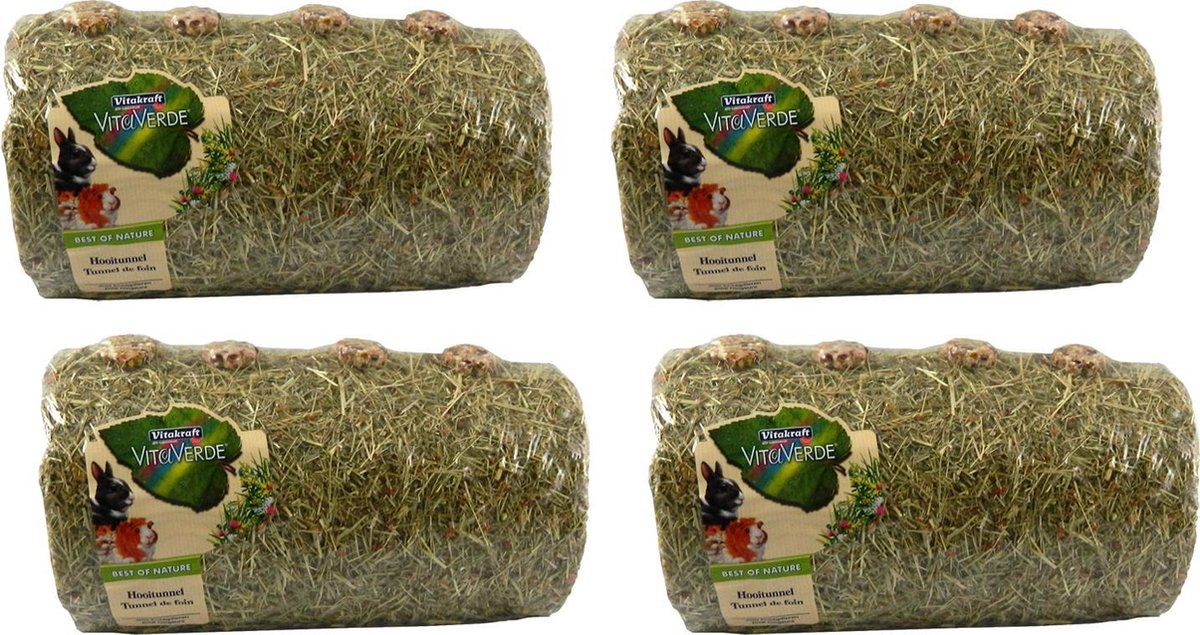 Vitakraft Vita Verde Hooitunnel Medium - Knaagdiersnack - 4 x 135 g