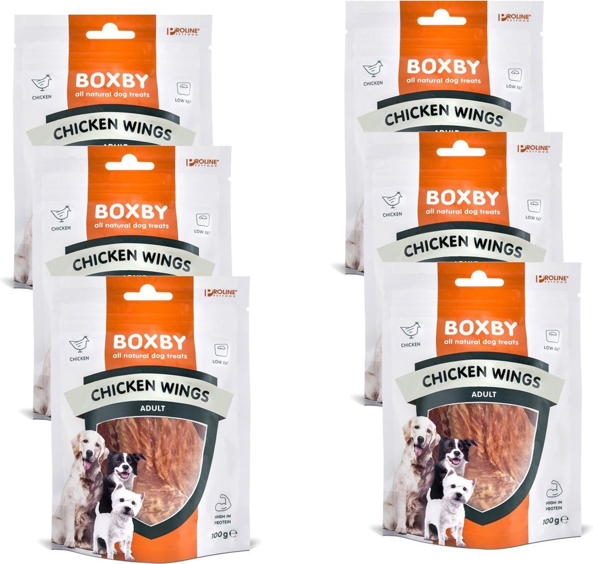 Proline Boxby Chicken Wings Kip - Hondensnacks - 6 x 100 g