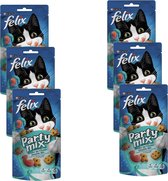 Felix Party Mix Seaside - Kattensnack - 6 x Vis 60 g