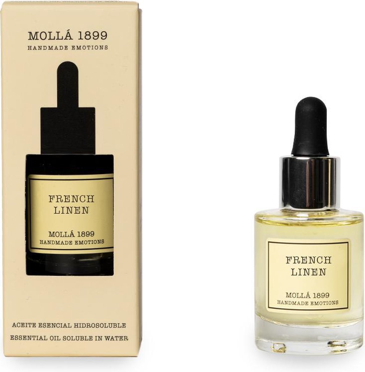 Cereria Mollà 1899 Etherische Olie French Linen 30ml, 100% Puur en Natuurlijk Geschikt voor Aroma Diffuser - Essential oil - Etherische Olie Diffuser - Etherische Olie voor Aroma Diffuser - 30ml - Essentiële Olie linnen fris