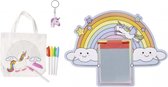 Unicorn Speelgoed - Eenhoorn - Unicorn Knutselen - Knutselpakket - Kleur Je Eigen Tas - Unicorn Sleutelhanger - Magisch Tekenbord Kinderen