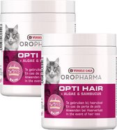 Versele-Laga Oropharma Opti Hair Cat Tegen Haaruitval - Voedingssupplement - Huid - Vacht - 2 x 130 g Granules