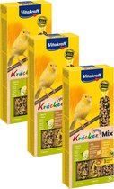 Vitakraft Kanarie Kracker 3 stuks - Vogelsnack - 3 x Sinaasappel&Sesam&Kiwi