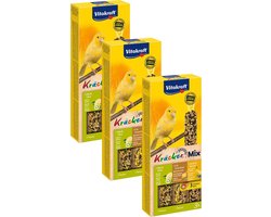 Vitakraft Kanarie Kracker 3 stuks - Vogelsnack - 3 x Sinaasappel&Sesam&Kiwi